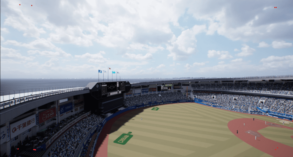 Full Stadium with Boundary Of Professional Baseball Spirits 2024-2025